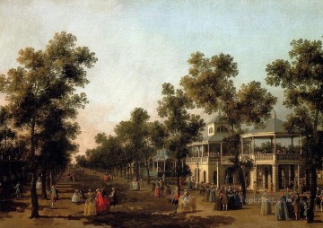 Vista del gran paseo de los jardines de Vauxhall con el pabellón de la orquesta, la casa del órgano, el Canaletto turco Pinturas al óleo